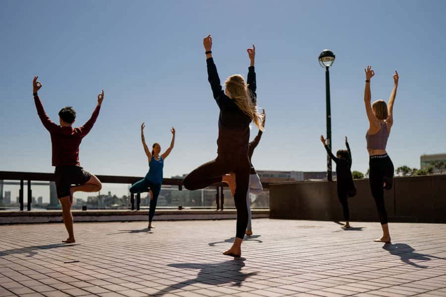 Outdoor H.I.I.T class in The Scoop, London